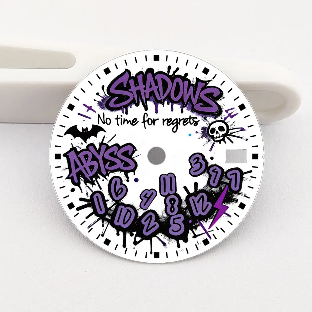 

28.5mm dial Doodle style NH35 dial creative color-printed series dial is suitable for NH35/36 movement watch accessories