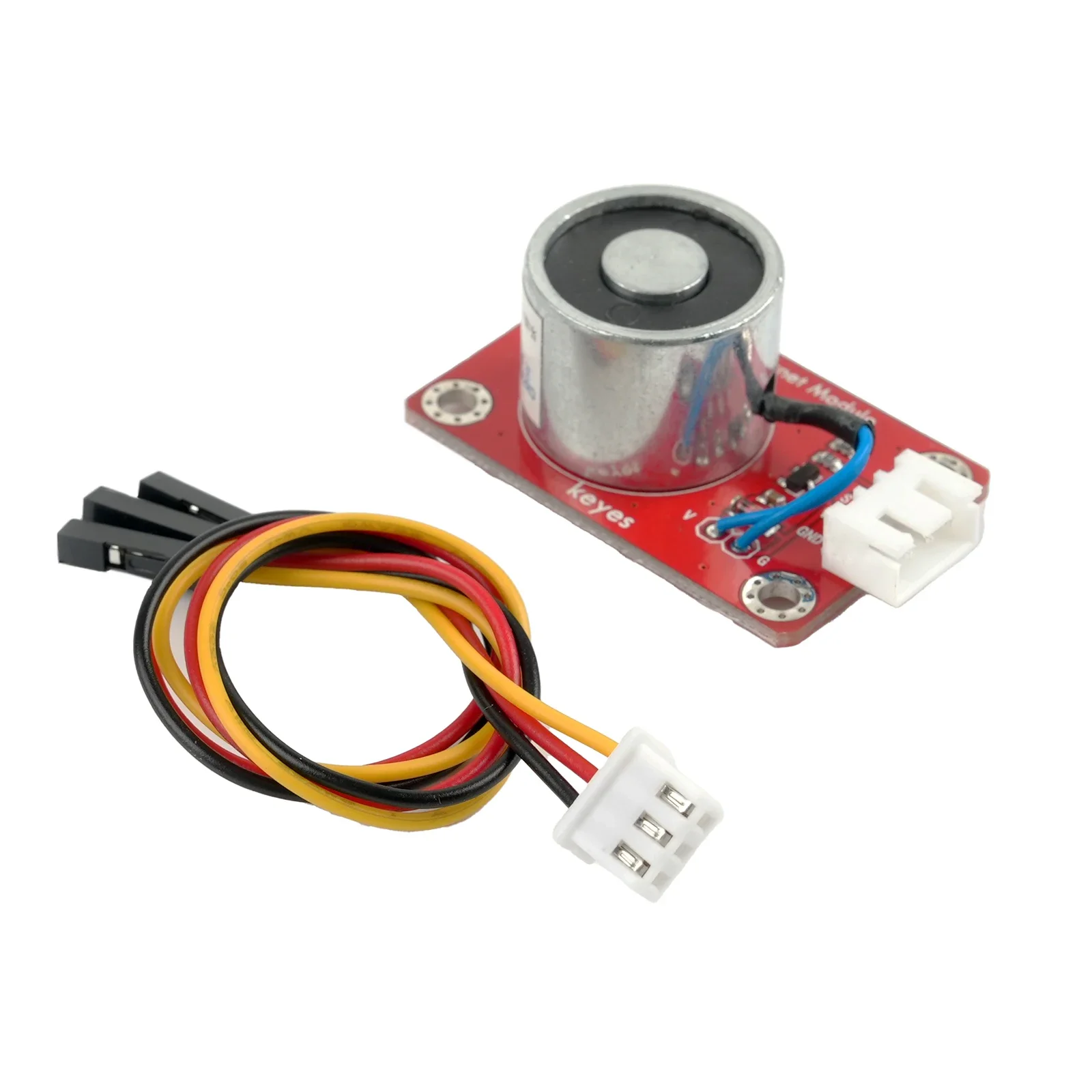Keyes Electromagnet Module ZYE1-P20/15 with PWM Control for Arduino, Anti-Reverse Interface, Ideal for Electronics Projects