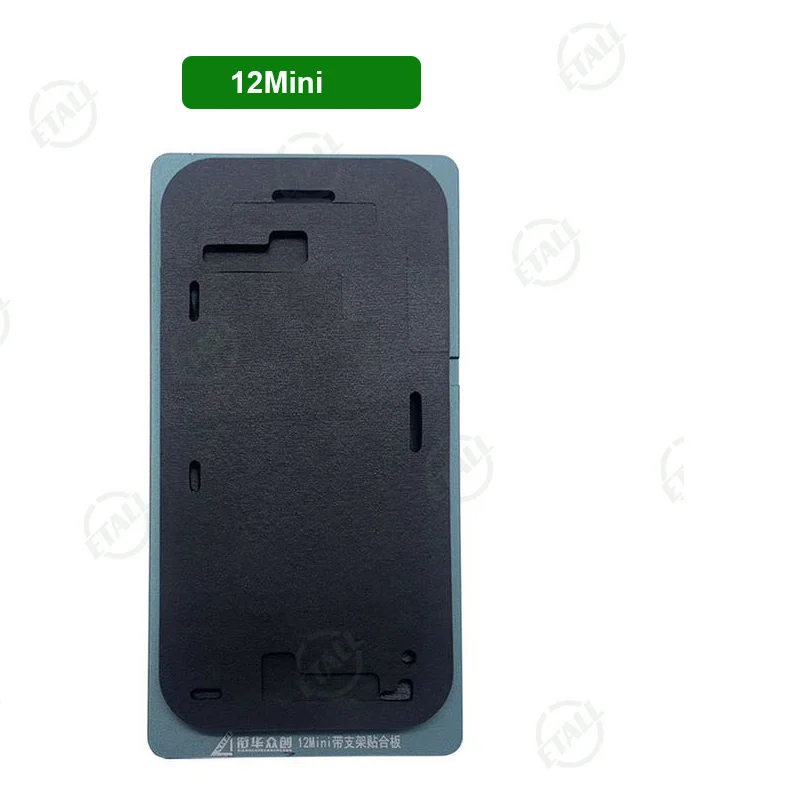 LCD-lamineervorm Siliconen zwarte padmat met framevorm voor iPhone 8 tot 15 Pro Max LCD-schermreparatie