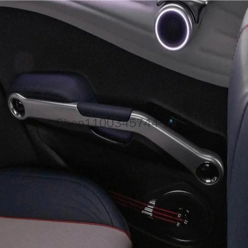 إكسسوارات سيارات داخلية لـ BYD YUAN PLUS ، fiyon 3 ، من ألياف الكربون ، 4 أبواب ، مقبض داخلي ، غطاء لوحة مسند ذراع #6