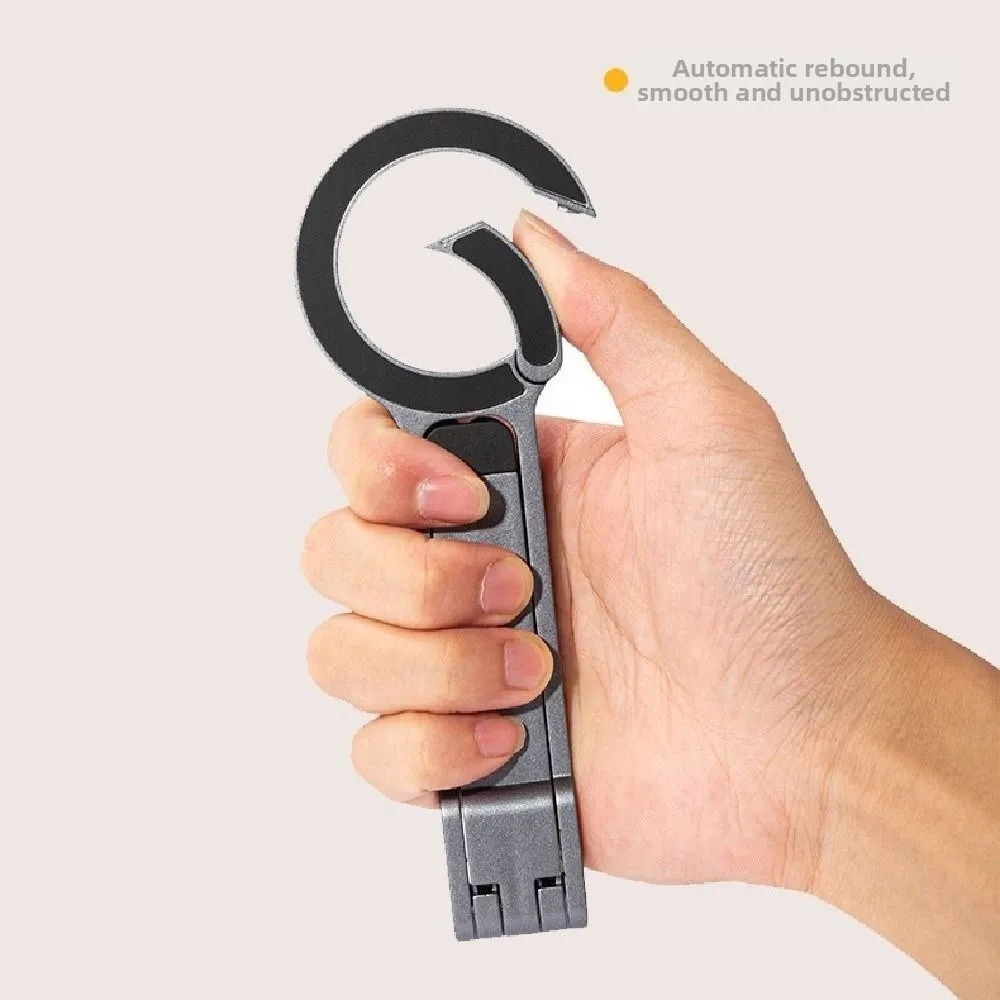 Foldable Phone Tripod Carabiner Adjustable ABS Dual-sided Magnet Tripod Lightweight Portable Magnetic Phone Tripod