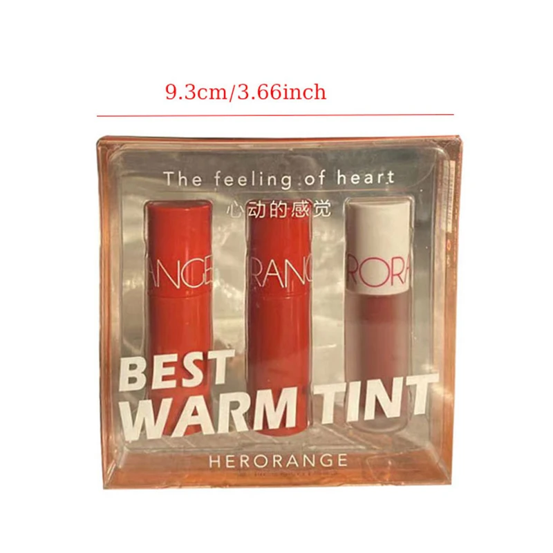 HERORANGE 3 Pz Velluto Opaco Rossetto Liquido di Lunga Durata Lip Gloss Tinta Impermeabile Labbra Sexy Trucco Per Le Donne Lip Smalto Cosmetico