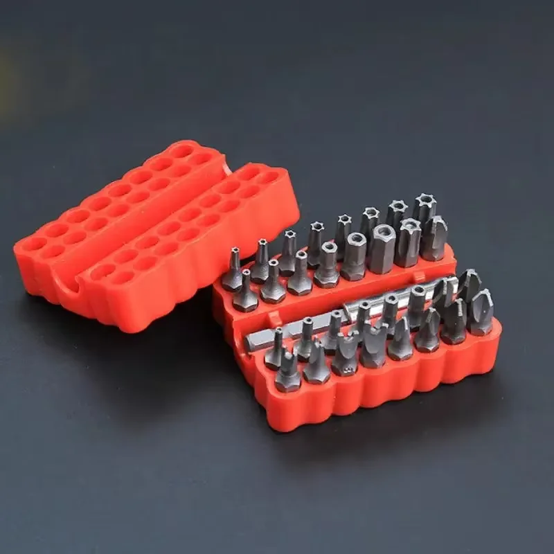 33pcs Safety Bit Set with Extension Bit Holder Tamper Proof Security Torq Hex Star Spanner Tri Wing Screwdriver Magnetic Bits
