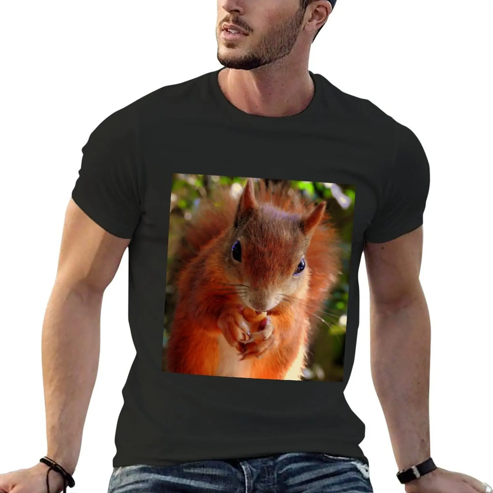 

Red Squirrel Two T-Shirt vintage clothes vintage t shirts plus size tops mens white t shirts