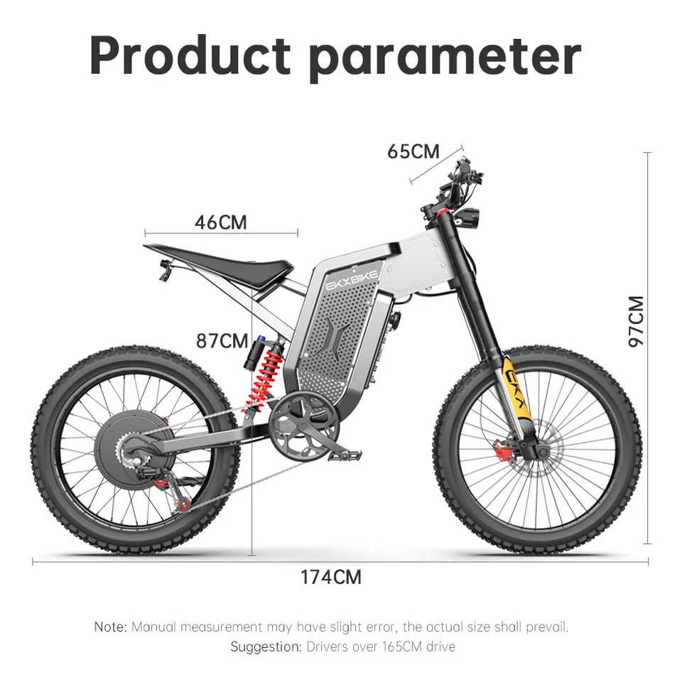 EKX X21 Max Electric Motorcycles Peak 6000W Brushless Gearless Motors 60V30AH Lithium Battery Speed 85Kmh Adult Off Road Ebike image 7