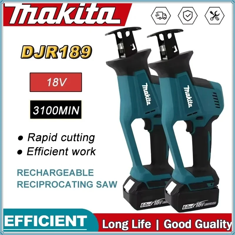 

Аккумуляторная сабельная пила Makita DJR189 для резки дерева и металла, бесщеточная, портативная, 18В