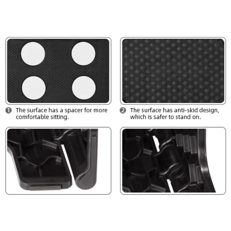 Folding Step Stool, Heavy Duty Foldable Stool For Adults,Premium Portable Collapsible Plastic Step Stool,Non Slip