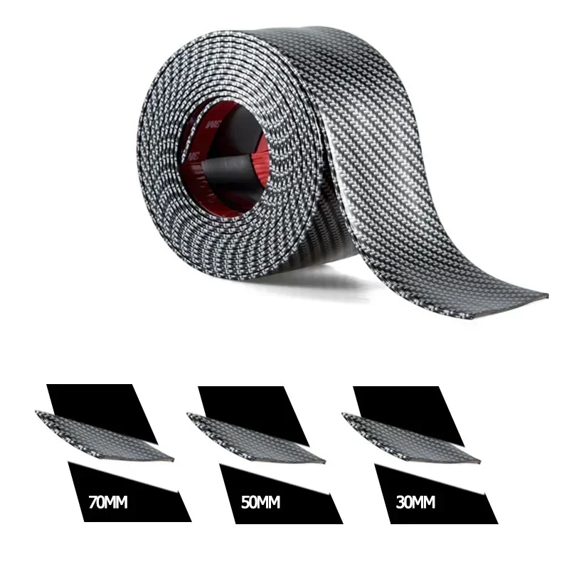 Black Car Door Sill Protector 7CM Wide Anti Collision Rubber Strips Universal Bumper Guard Durable Material Fits All Cars