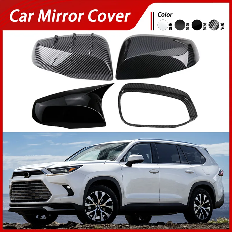 Suitable for 19-24 Toyota Highlander XU70 reverse mirror cover electroplated rearview mirror shell