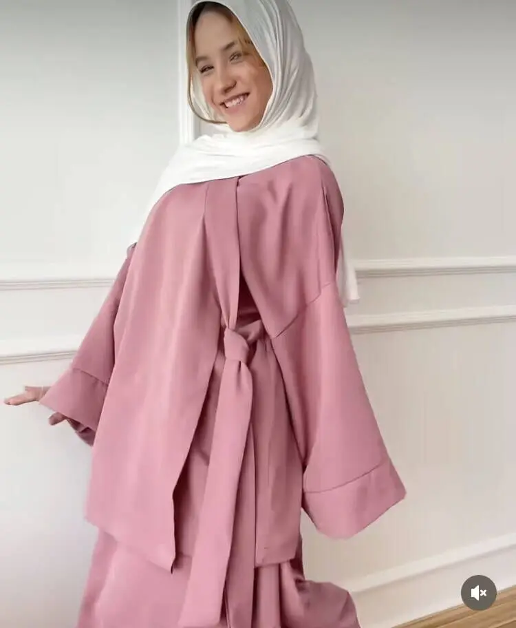 Abaya musulmane pour femmes élégantes, ensembles assortis, chemise longue, jupe en Y, tenues du Ramadan Islam, survêtements urbains décontractés