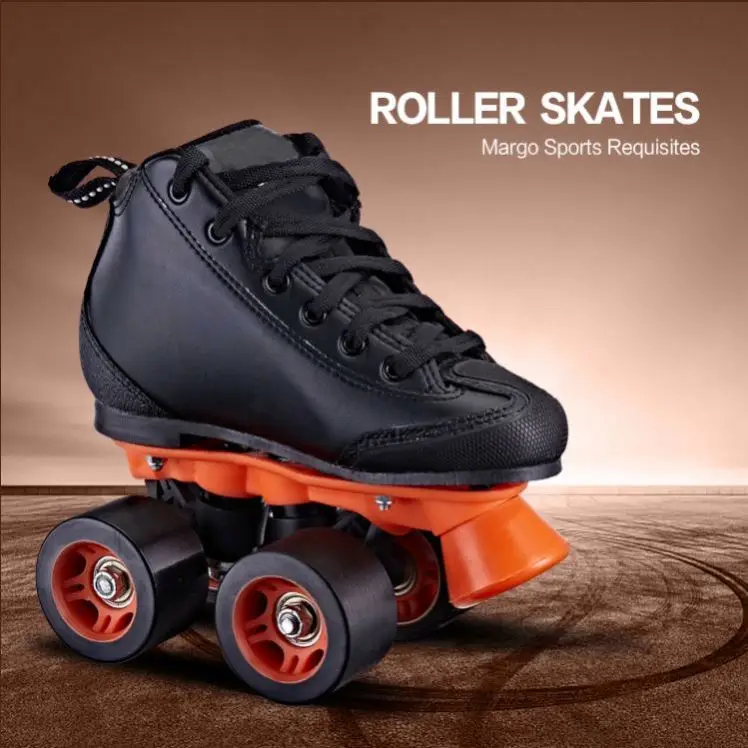 Sepatu Roller Skating kecepatan tinggi, sepatu bot 4 roda profesional kecepatan tinggi dapat disesuaikan untuk anak-anak