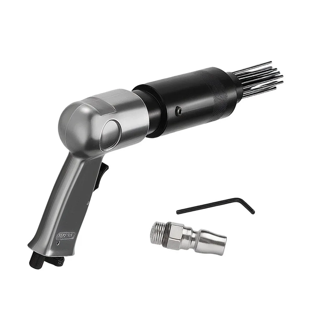 Steel Needle Scaler Pneumatic Rust Remover Anti-slip Handle Design 6-8kg Working Pressure Long Lasting Steel Needles