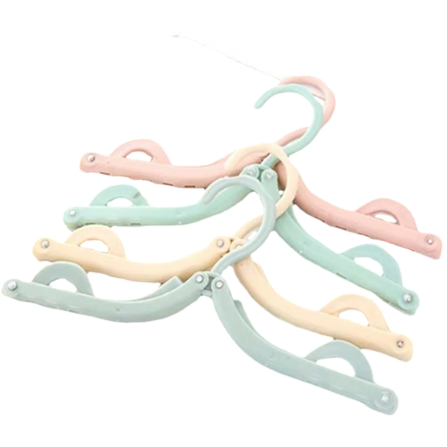 

10 Pieces Travel Hangers Travel Accessories Portable Folding Clothes Drying Rack for Traveling