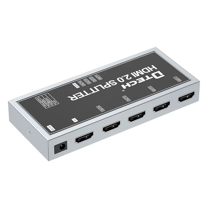 

Разветвитель HDMI 2.0 4K 60 Гц 1X2 1X4 DC5V Металлический корпус 1 вход 2 выход 1 в 4 выхода HDMI видеоразветвитель 4 порта для ТВ ПК проектор