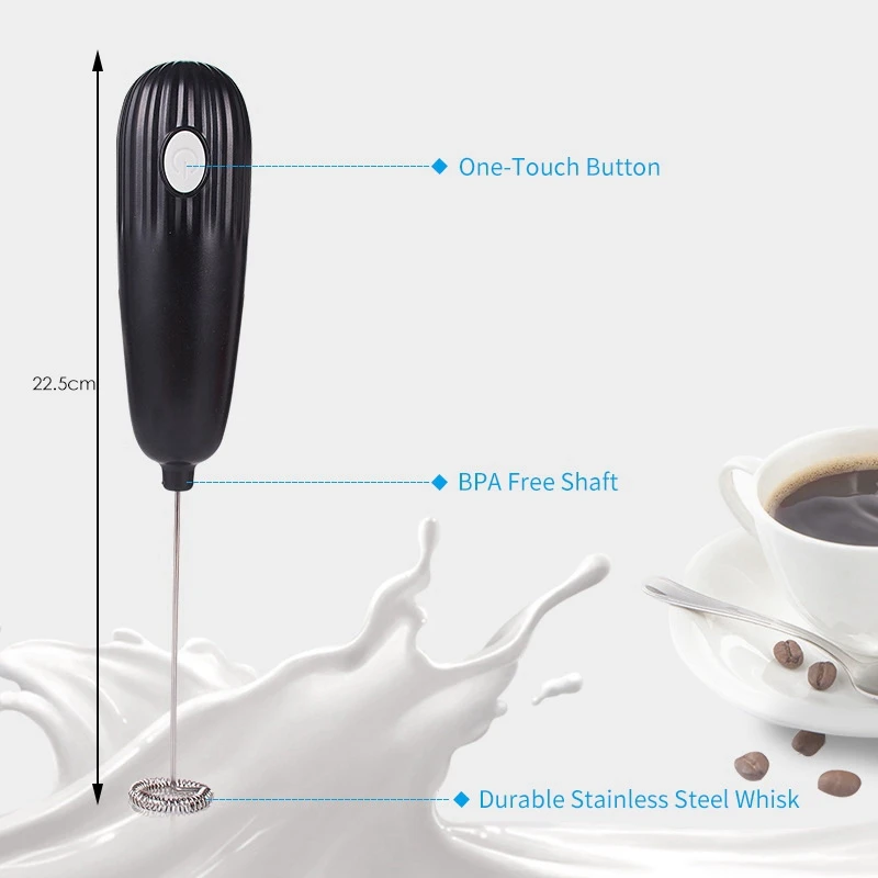 Milk Frother Handheld Electric Whisk Foamer Maker For Coffee Latte Hot Chocolate Cappuccino Egg Mixer Blender Stand