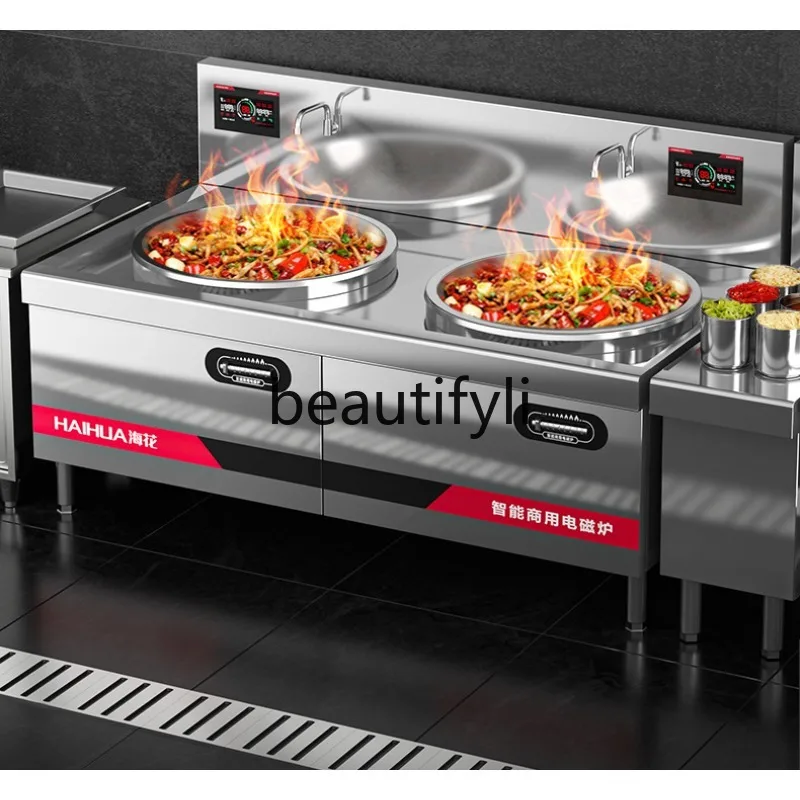 

Commercial Induction Cooker High Power Hotel Canteen Strong Fire Stove Kitchen Commercial Large Pot Stove