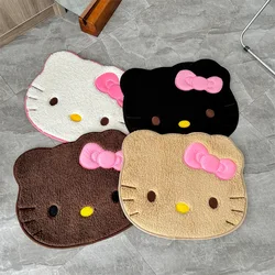 Kawaii Sanrio Carpet Hello Kitty Cartoon Cute Household Bedroom Bathroom Water Uptake Antiskid Foot Mats Carpet Girls Gifts