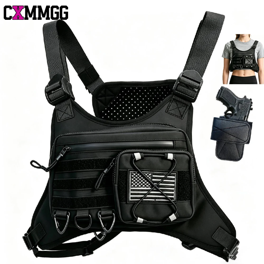 Running Gear Essential - 1PCS Reflective Cycling Chest Bag with