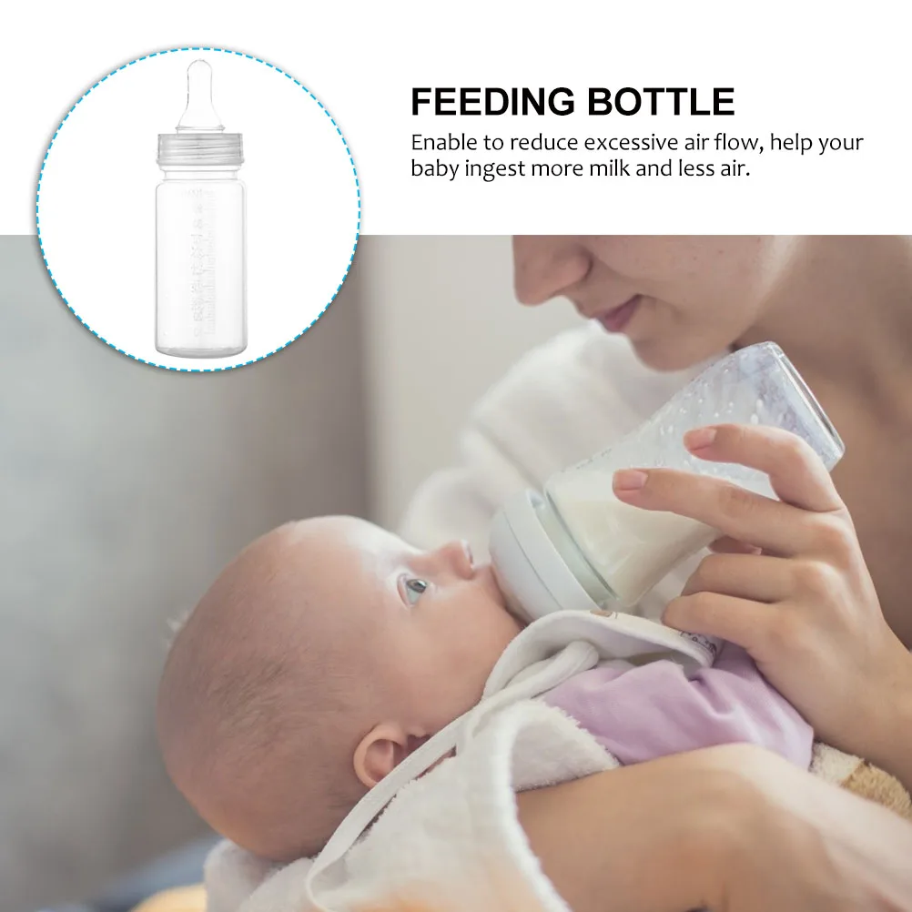 

4pcs Newborn Milk Bottle Disposable Plastic Baby Feeding Bottle 0-3 Months Leak Proof Portable With Scale Infant Nursing Bottles