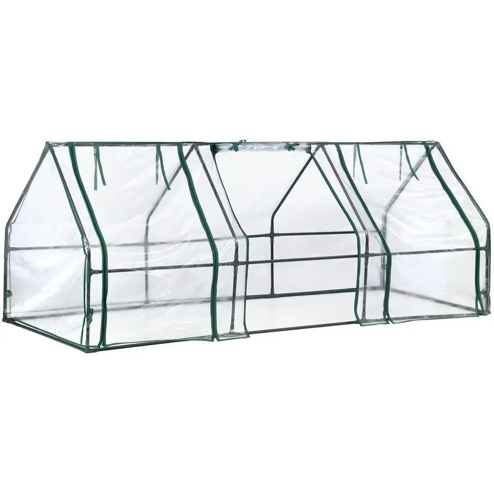 

Compact 8ft x 3ft Garden Greenhouse, Simple Assembly, Durable Design