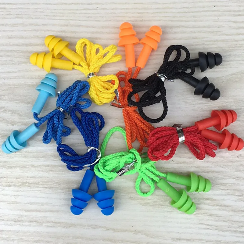 Imagem -02 - Caixa de Natação Tampões de Ouvido ao ar Livre Trabalho Redução Ruído Earplug Silicone Macio Protetores de Ouvido para o Sono 1