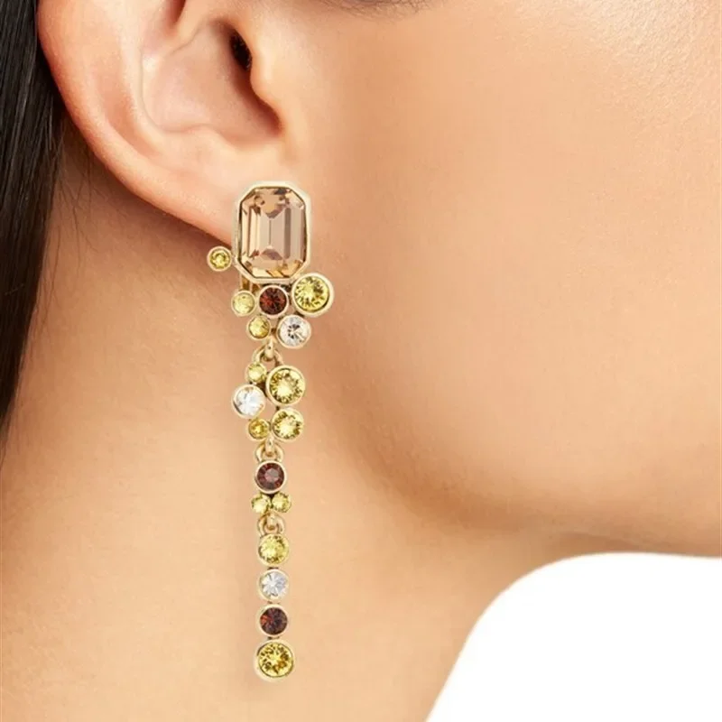 أوسكار دي لا رينتا خمر باتينا طويلة المتضخم الكتف الأذن كليب أنيقة تصميم رنين الشعور مجوهرات اكسسوارات