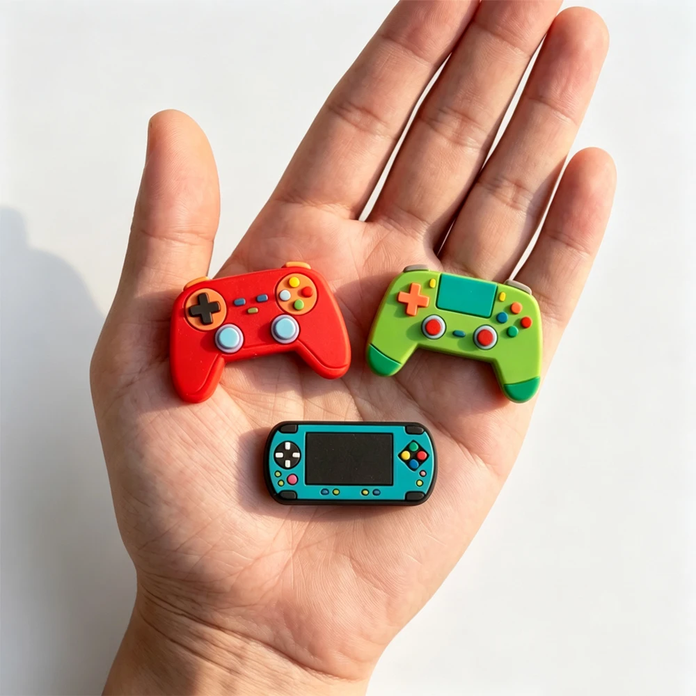 5-16PCS Cartoon Game Gamepad Shoe Charm Wholesale PVC Bag Clog Wristband Decor Buckle Sandal Detachable Waterproof Xmas Gift