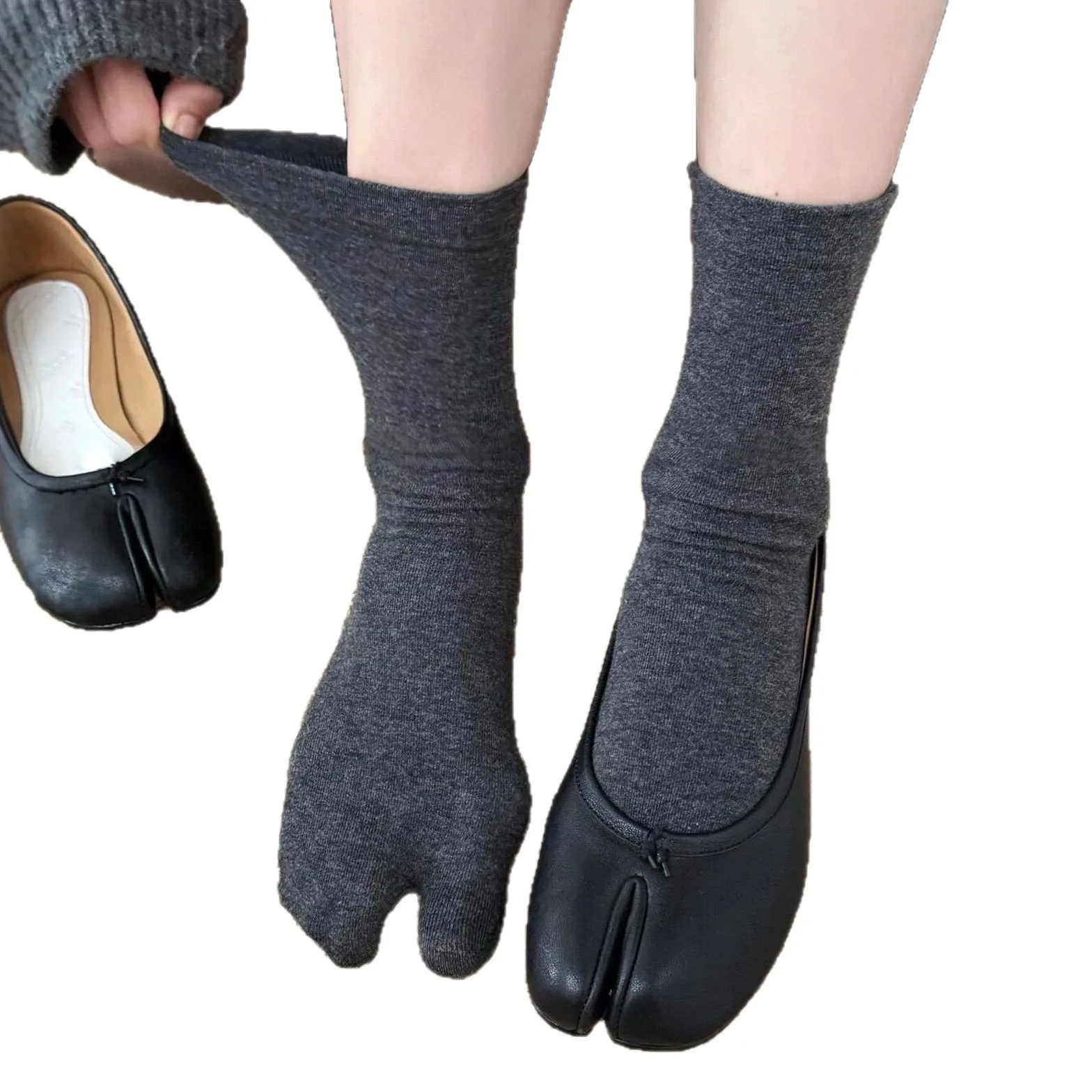 calcetines-de-mujer-de-alta-elasticidad-absorbentes-del-sudor-de-cana-media-con-separacion-para-los-dedos-delgados-transpirables-de-uso-casual-de-color-liso-deportivos-con-separacion-para-los-dos-dedos