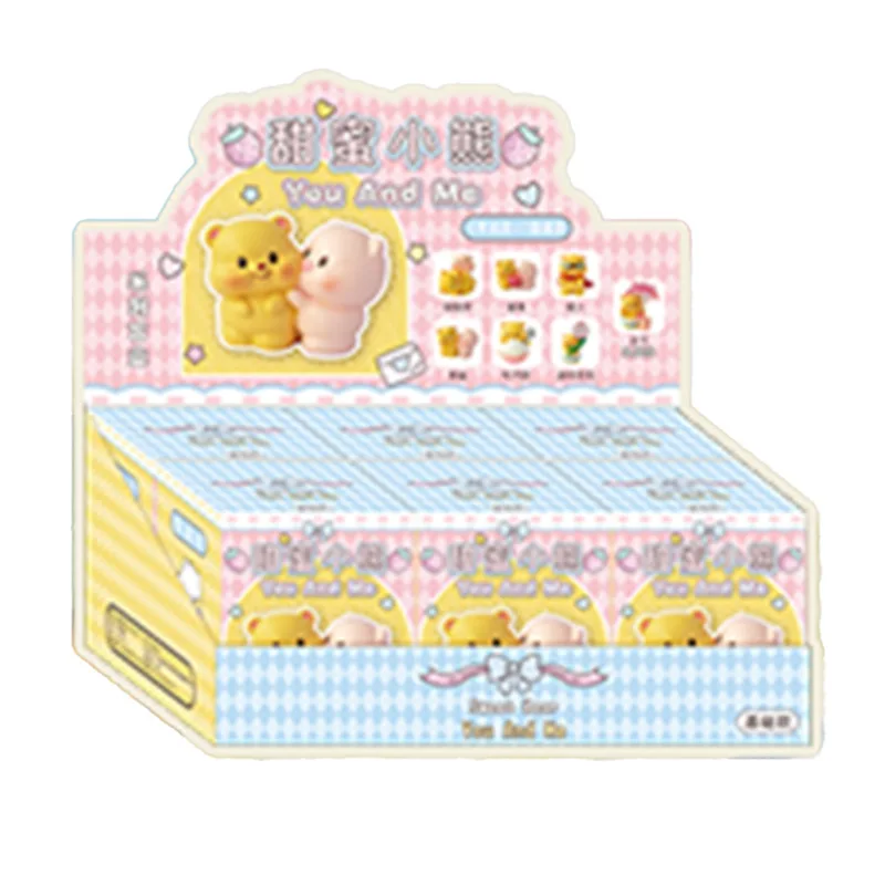 ใหม่หวานหมีกล่องตาบอด You and Me Serise รูปหมีของเล่นน่ารักการ์ตูนอินเทรนด์ Mystery กล่องของขวัญ