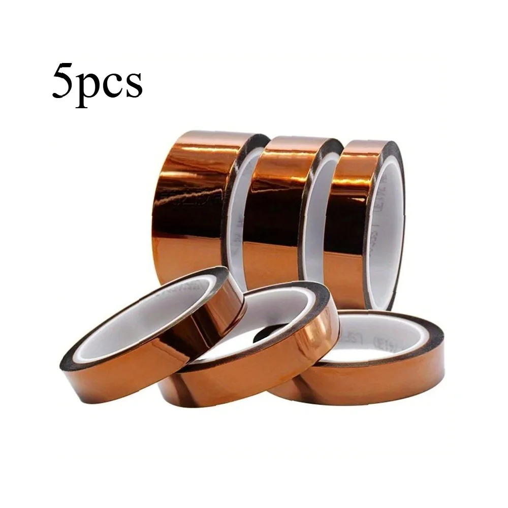 High Temperature Resistant Tape 5Pcs Heat Shield Tape Adhesive for 3D Printer PCB Protection Solvent Resistant