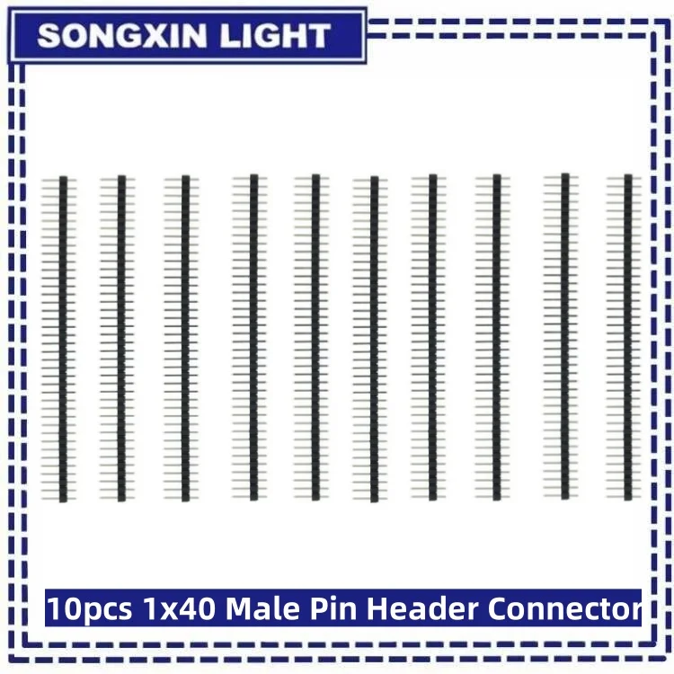 SAMIROB 10 PCS 2.54mm 1x40Pin Single Row Female + 10pcs 1x40 Male Pin Header Connector