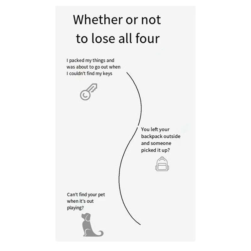 Rastreador GPS Bluetooth inteligente para Apple Find My APP, rastreador de posicionamiento Global para buscador de llaves, localizador de billetera para mascotas y niños