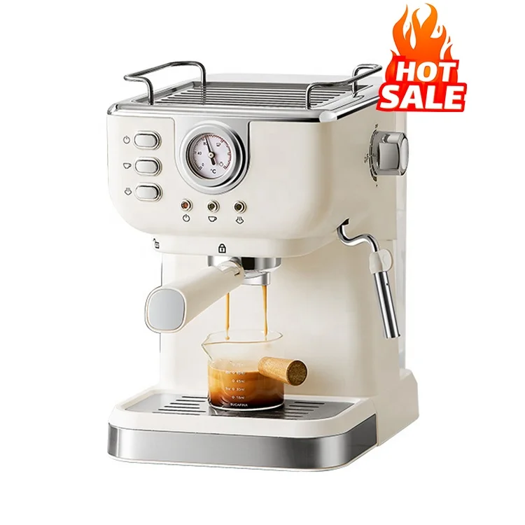 

ST High Quality 1050W 1.5L Home Office Restaurant Semi Automatic Electric Coffee Maker Espresso Machine for Cafe