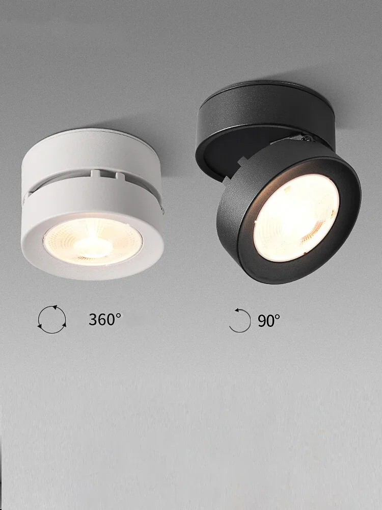 Spot LED Downlight Foldable Ceiling Light Led Spotlight 7W 12W 15W Surface Mounted Aluminum Ceiling Spots Lamp For Home Business