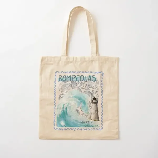 

Rompeolas Martin Cotton Canvas Bag Travel Printed Ladies Handbag Tote Fashion Casual Reusable Shopper Unisex Shoulder Bag