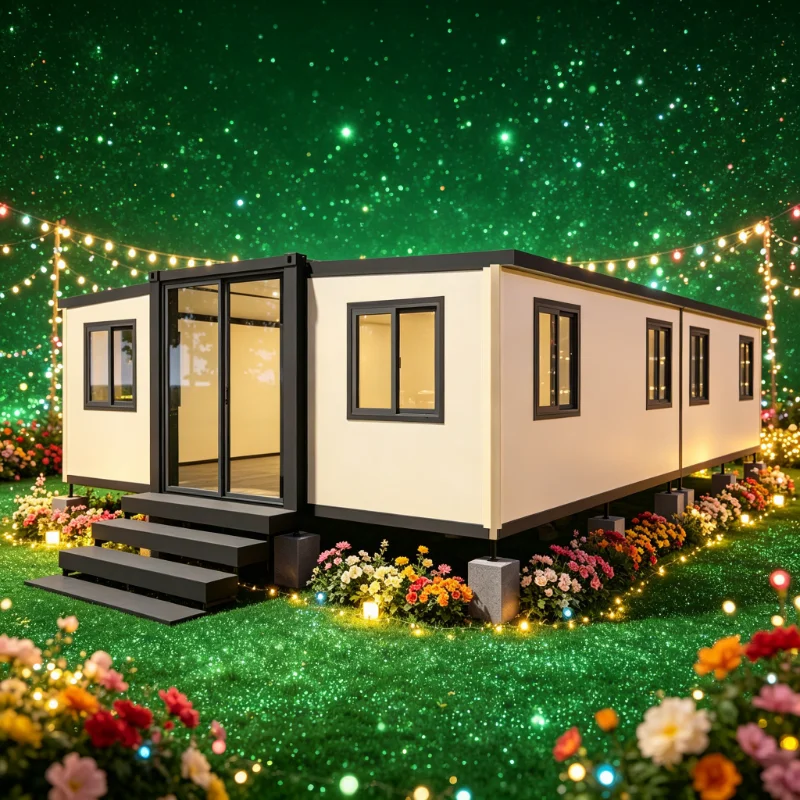 Ready-made Luxury 20-40 Feet Modular Prefabricated Steel Collapsible Container Houses Bathrooms Hall Contemporary Design Outdoor