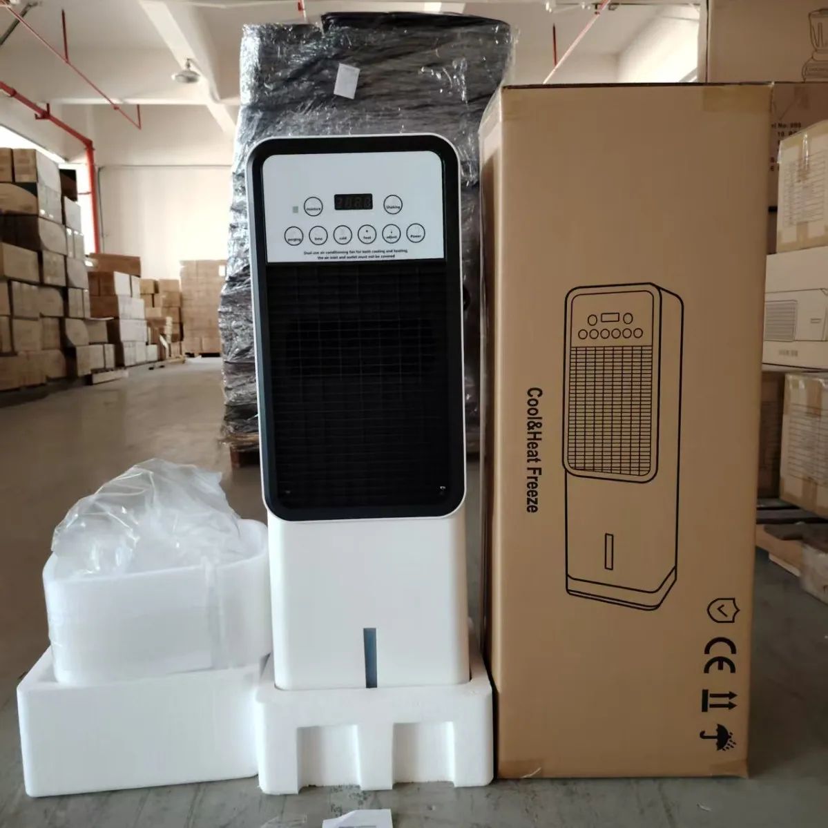 Evaporative Air Cooler, Water Cooling Fan with Remote Control, Household Mobile Air Conditioner Fan for Home Bedroom Office - view 3
