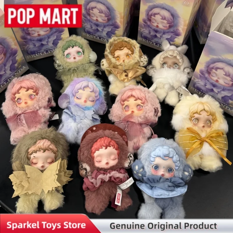 

Плюшевая игрушка-сюрприз Popmart Skullpanda V2, серия «Импрессионизм», милые виниловые подвески-украшения, игрушки, куклы, тайная коробка, подарки для девочек
