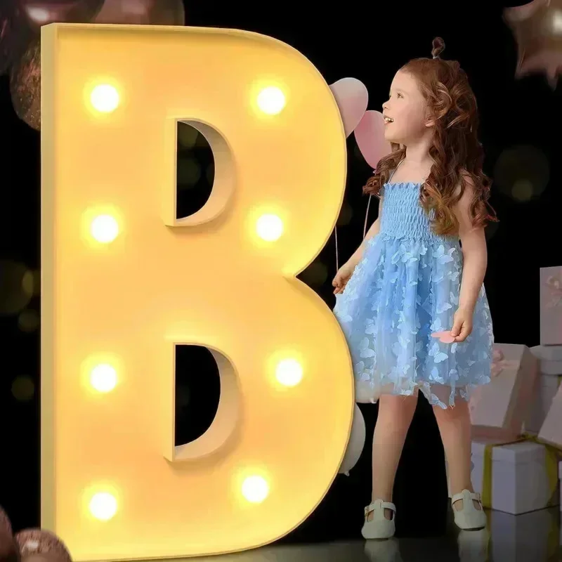 Гигантская светодиодная буква 100 см для дня рождения, первого годовщины, свадебного декора, гигантская светодиодная буква для мероприятия, сделай сам, коробка для наполнения воздушных шаров Гигантская светодиодная буква 100 см для дня рождения, первого годовщины, свадебного декора, гигантская светодиодная буква для мероприятия, сделай сам, коробка для наполнения воздушных шаров