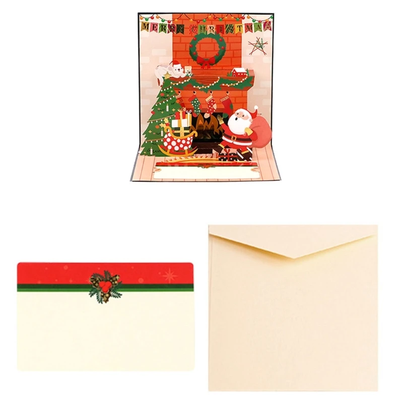 Weihnachtsgrußkarte mit Musik und 3D-Weihnachtspapierdesign 3XUF – Detail 1