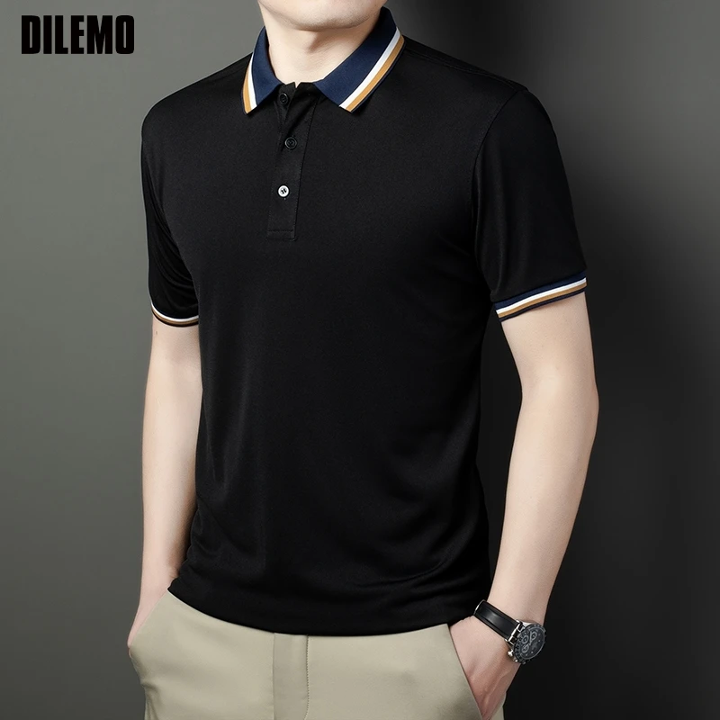 

Top Quality Fashion Brand Polo Shirt Plain New Casual Regular Design Trendy Simple Short Sleeve Korean Tops Mens Clothes 2025