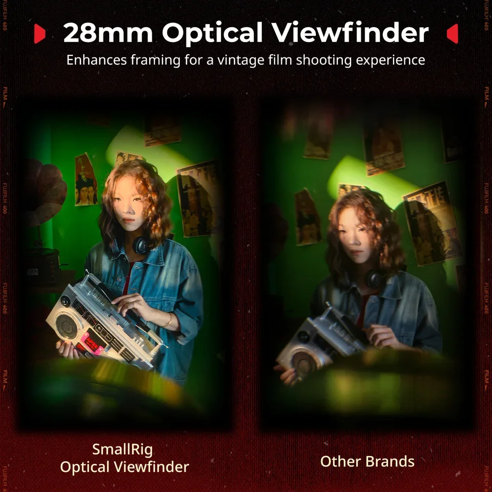 2026 For SmallRig 5387 Camera 28mm External Optical Viewfinder for FUJIFILM for Nikon Viewfinder