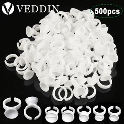 Anillos de pegamento de pigmento Microblading desechables, soporte para tinta de tatuaje S/M/L, accesorios de maquillaje para cejas, vasos de pegamento para extensión de pestañas