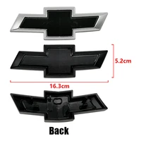 ABS 17,3 cm emblema trasero delantero del coche insignia del volante pegatina del logotipo del maletero para Chevrolet Aveo Cobalt Cruze Trax Camaro Captiva