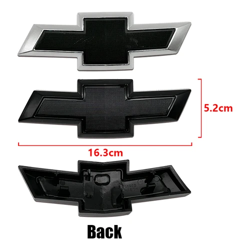 ABS 17,3 cm emblema trasero delantero del coche insignia del volante pegatina del logotipo del maletero para Chevrolet Aveo Cobalt Cruze Trax Camaro Captiva