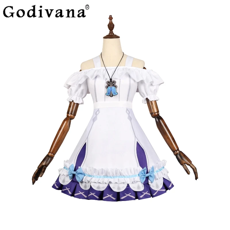 Letnia odzież damska Cos Krótki rękaw Street Cosplay Sukienka pokojówki Damska dwuwymiarowa gra Anime Krótka sukienka