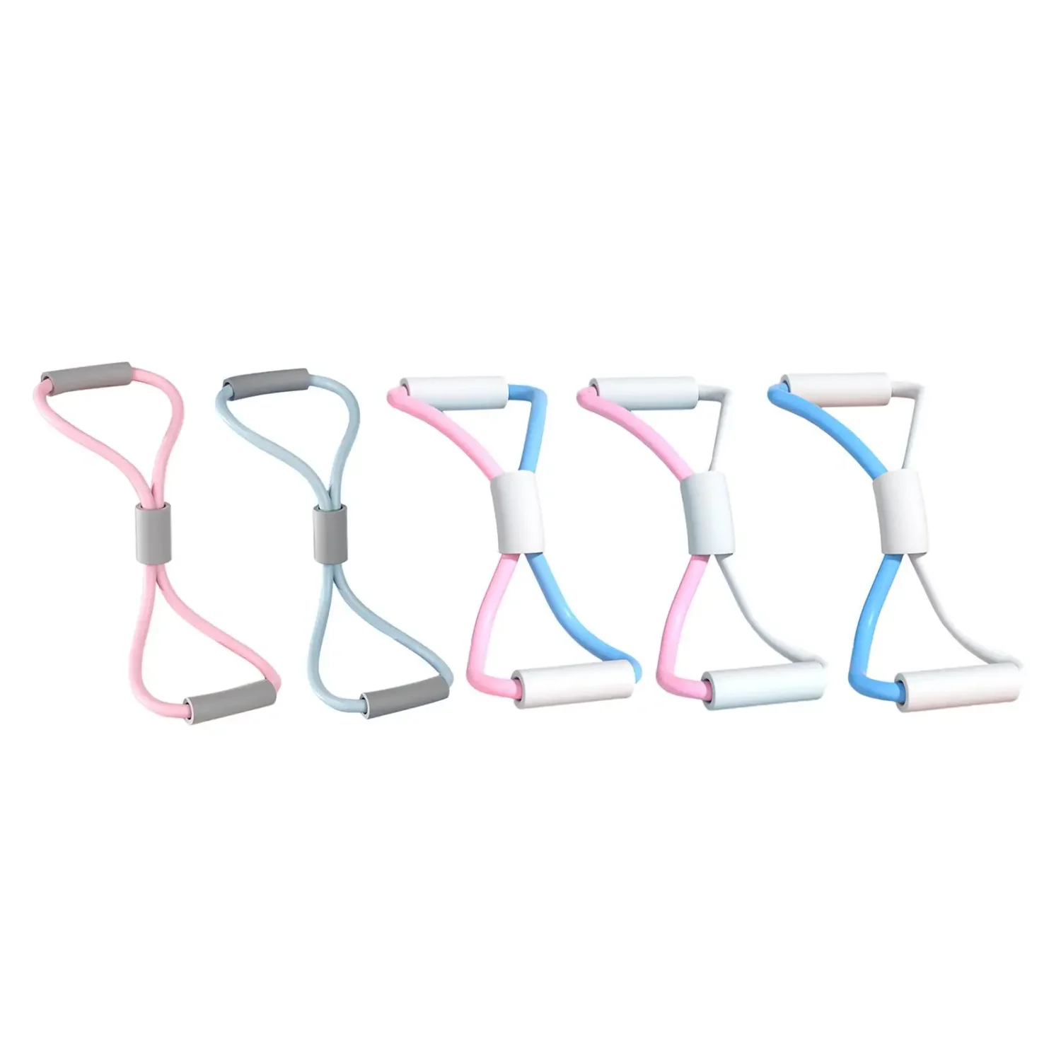 8 Shaped Resistance Band 8 Shaped Tensioner Lightweight Portable Exercise Band Stretch Fitness Band Workout, Adults