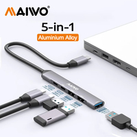 MAIWO USB C Hub USB 3.0 Hub with 100W PD/Type-C/USB3.0/USB2.0 Ultra-Slim 1 in 5 Ports Out Type C Splitter Expander for MacBook