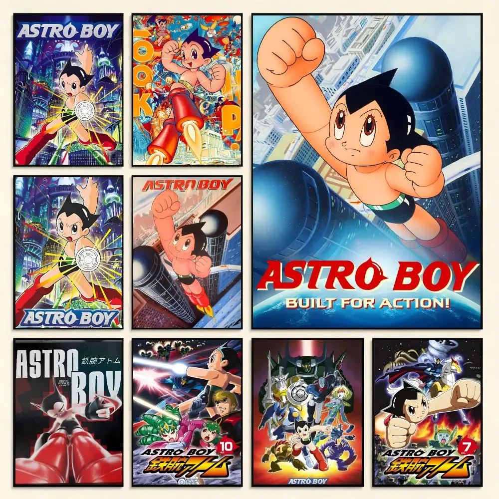 Série d'affiches d'anime rétro optimiste A-Astro Boy, impression sans cadre, décoration murale esthétique, cadeau pour le salon ou la chambre à coucher