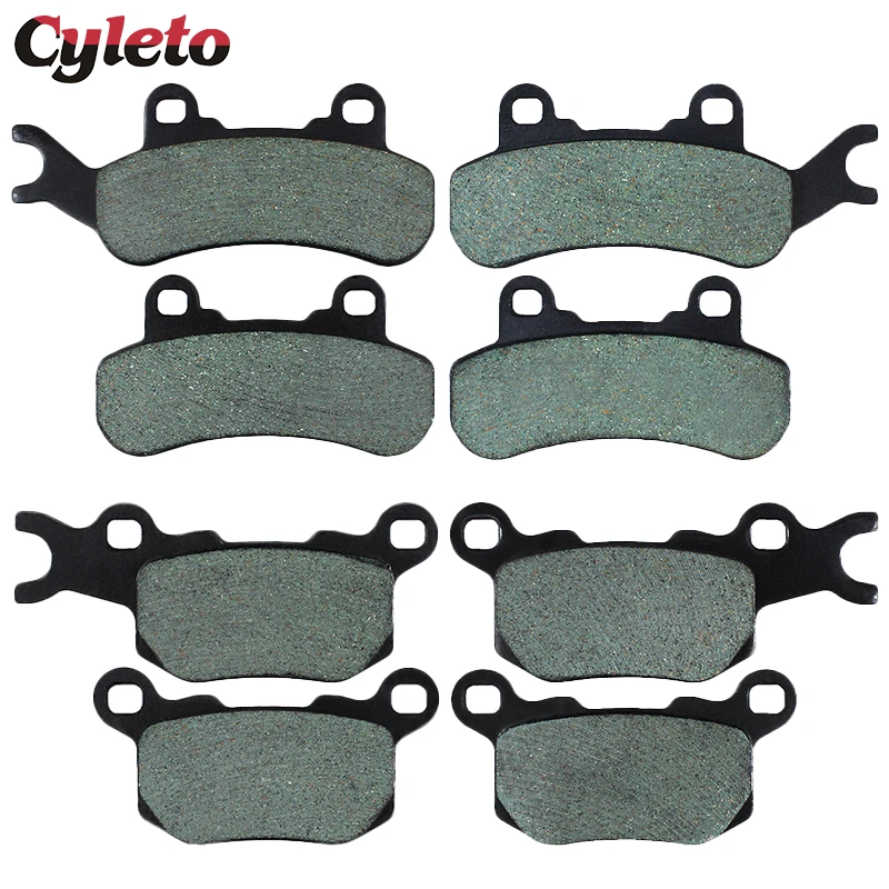 Cyleto Motorcycle Front Rear Brake Pads for CAN AM Defender XT Cab 799 976 DPS 2016 HD8 799 976 17-21 Traxter HD8 HD10 2017-2021